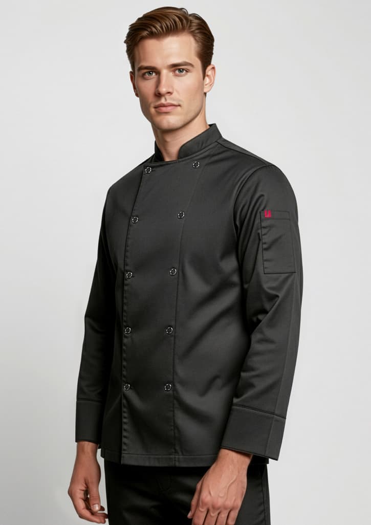 Zest Mens Long Sleeve Jacket — Black