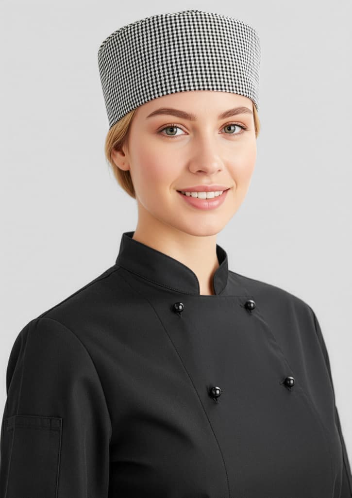 Chef Jacket Button — Black