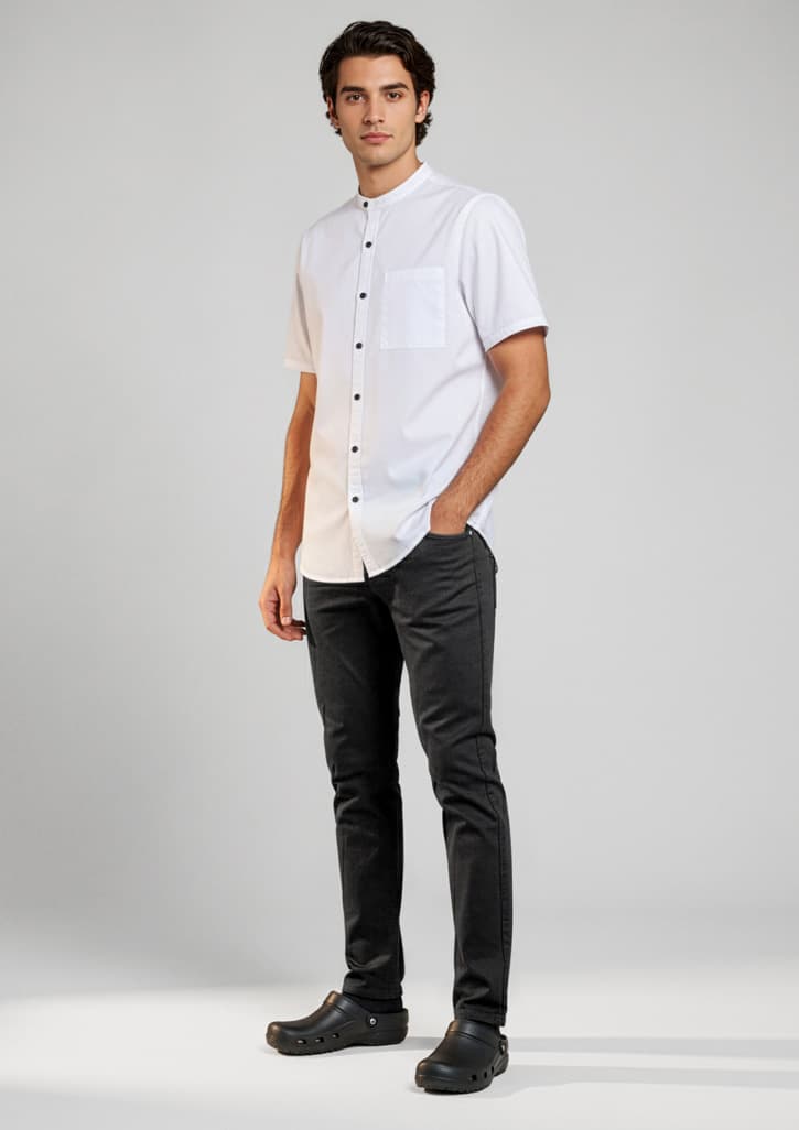 Saffron Mens Chef Flex Pant — Black