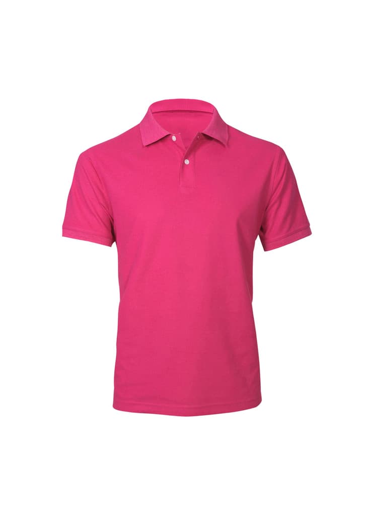 Neon Mens Short Sleeve Polo — Magenta