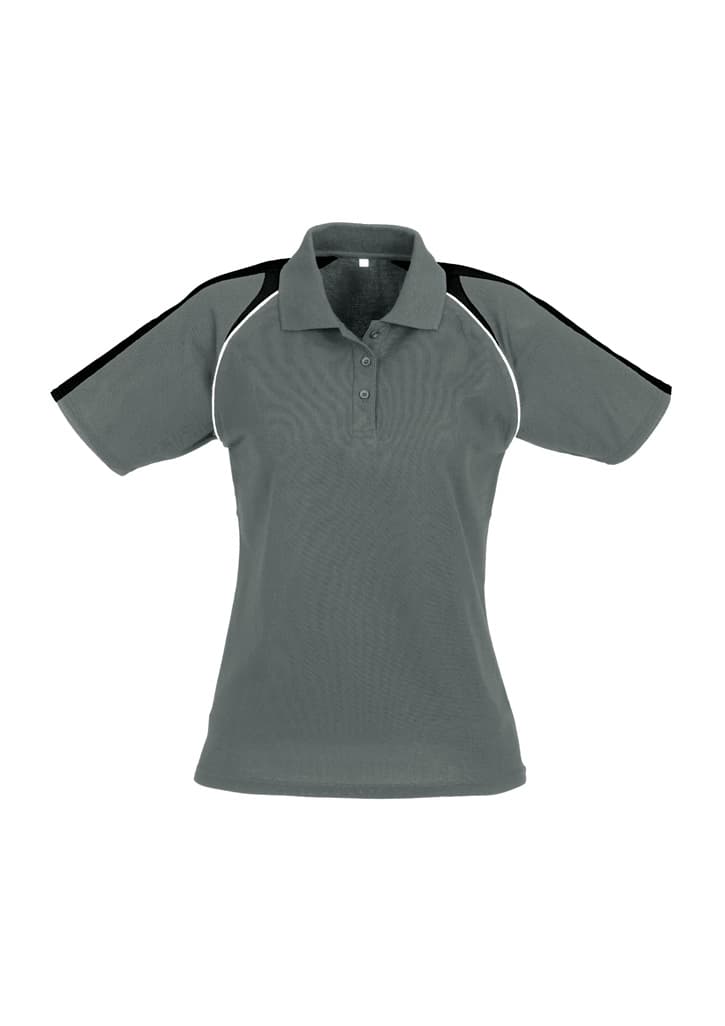 Triton Womens Short Sleeve Polo — Ash/Black/White