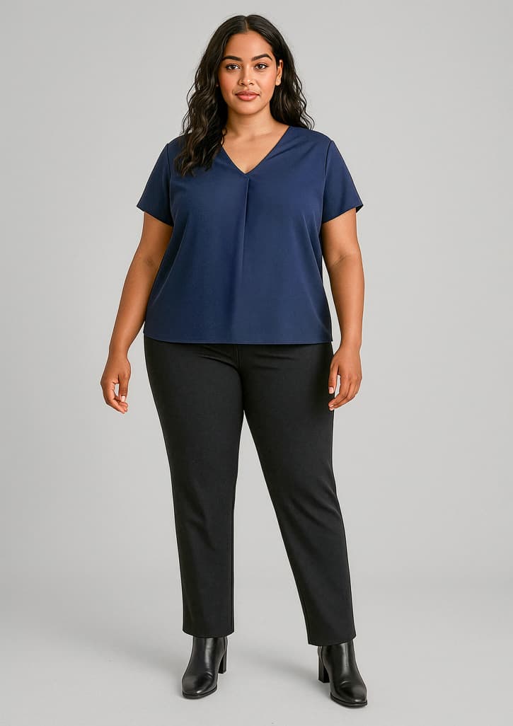 Scuba Ponte Womens Mid-rise Pull-on Pant — Black