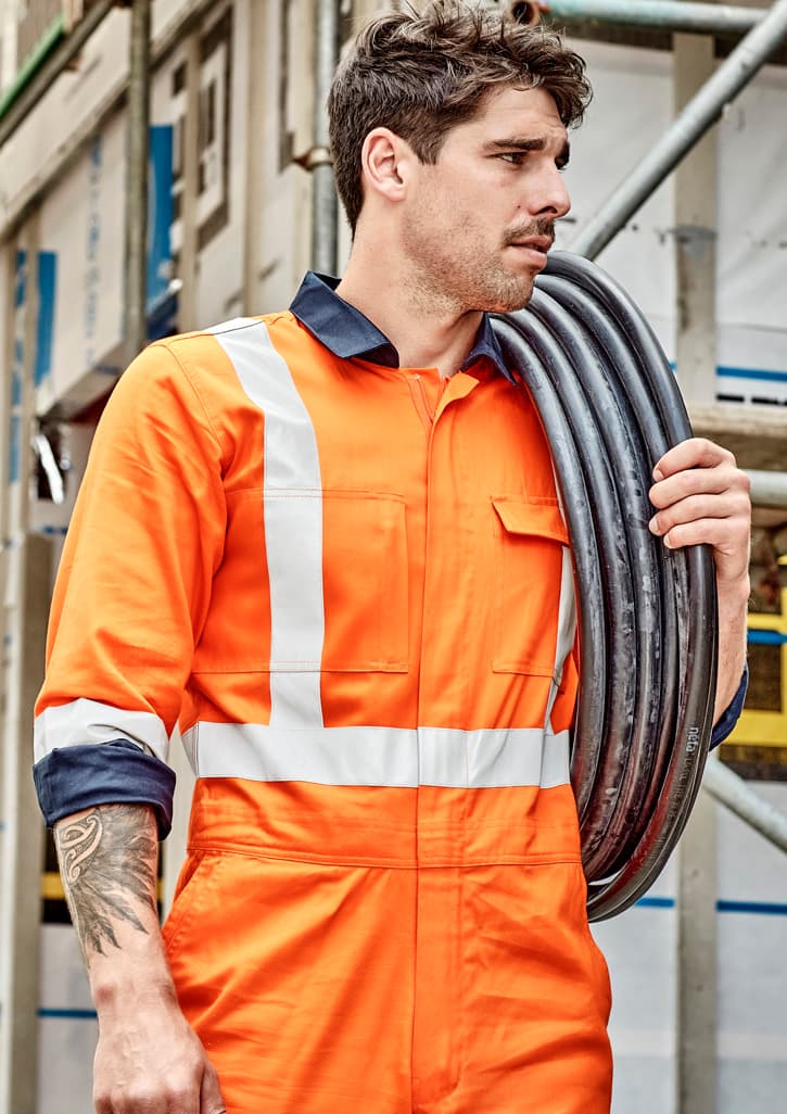 Mens TTMC-W23 Cotton Overall — Orange/Navy