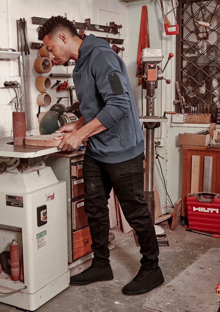 Mens Streetworx Stretch Jean — Black
