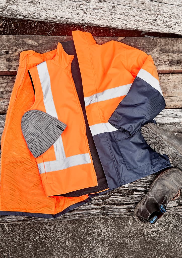 Unisex Hi Vis Waterproof Reversible Vest — Orange