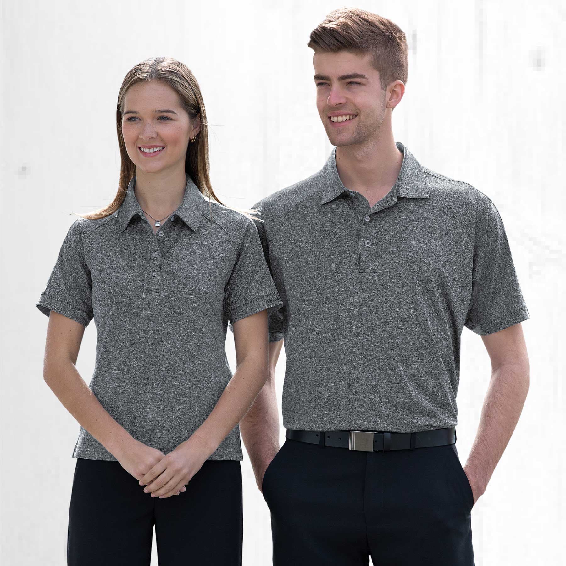 Dri Gear Melange Polo - Mens — Graphite Melange
