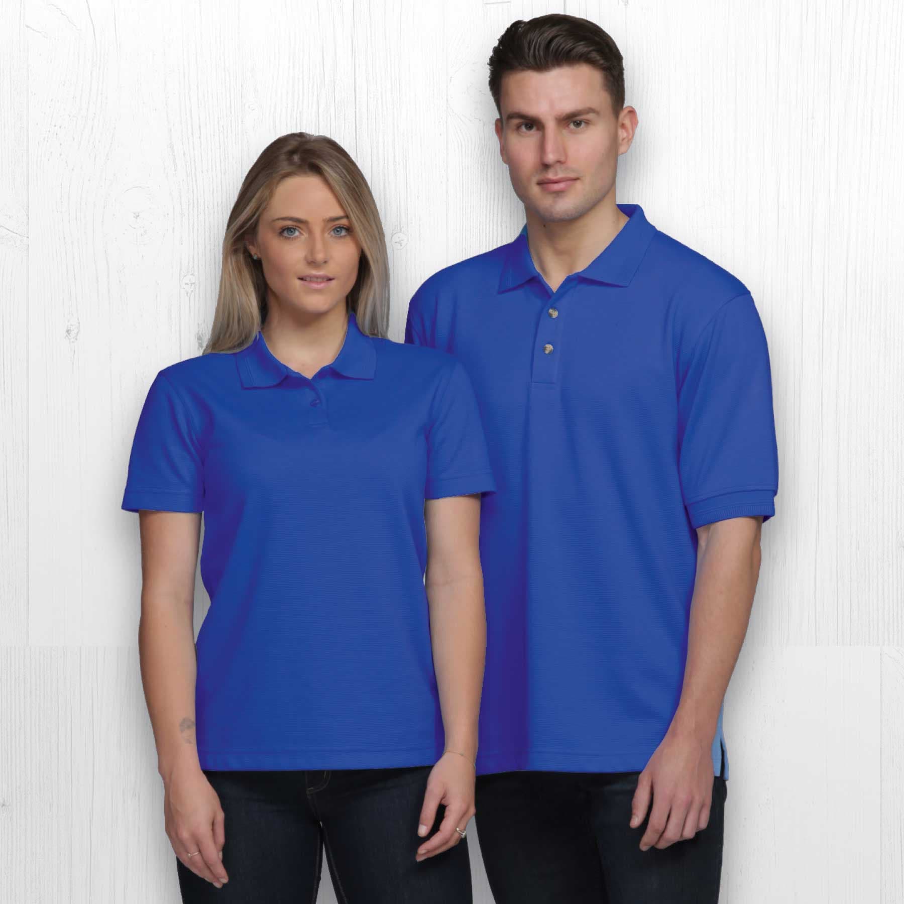 Jacquard Ottoman Balmoral Polo - Mens — Navy