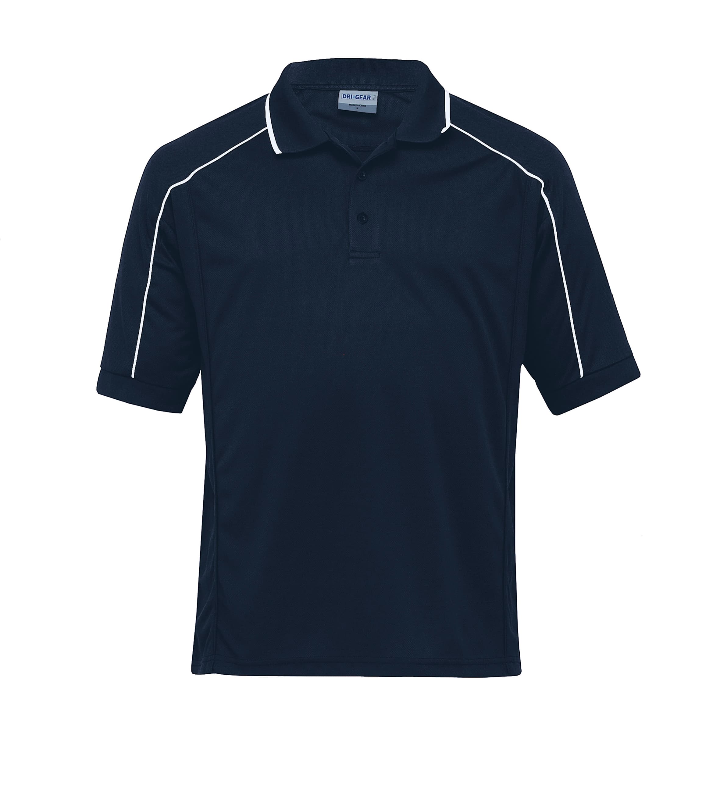 Dri Gear Eyelet Polo - Mens — Navy/White