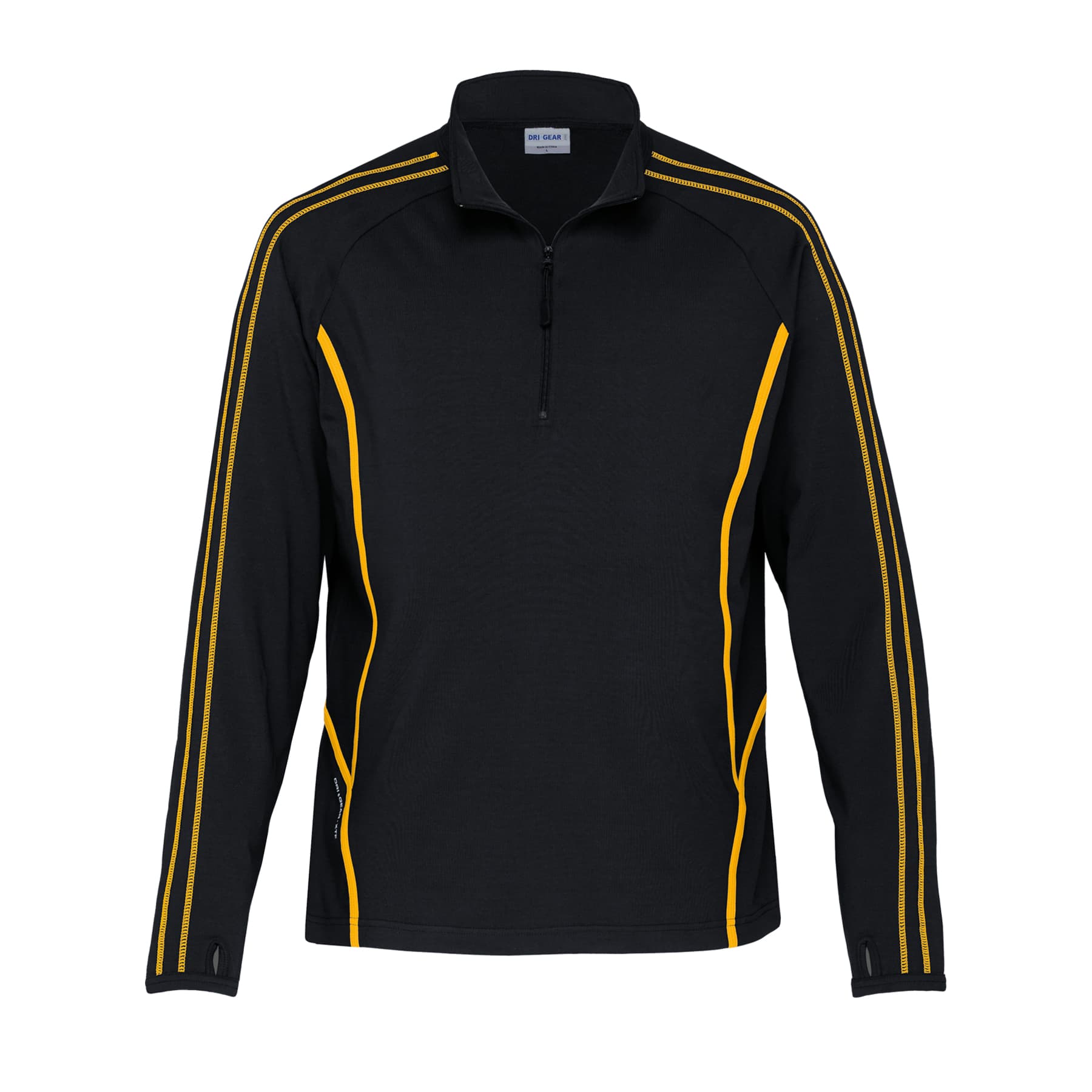 Dri Gear Reflex Zip Pullover — Black/Charcoal