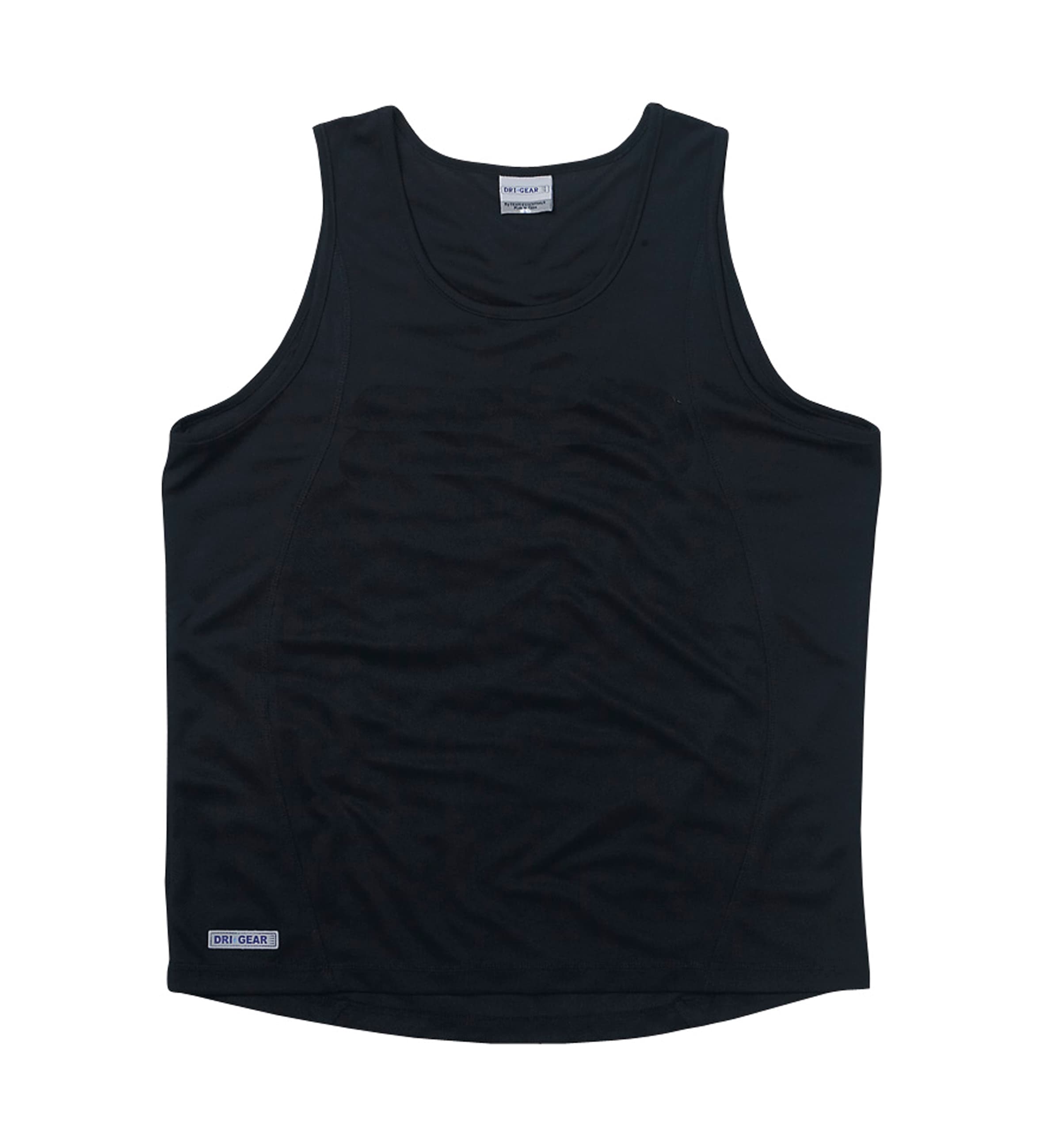 Dri Gear Plain Singlet - Mens — Black