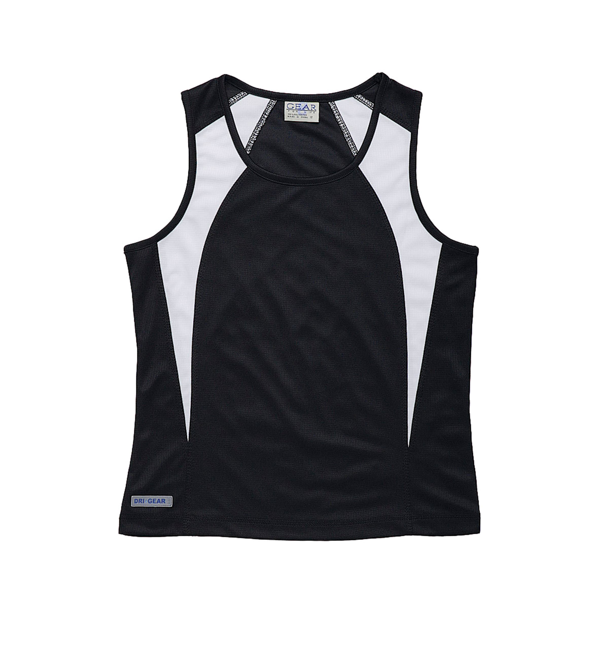 Dri Gear Spliced Zenith Singlet - Womens — Black/Gold