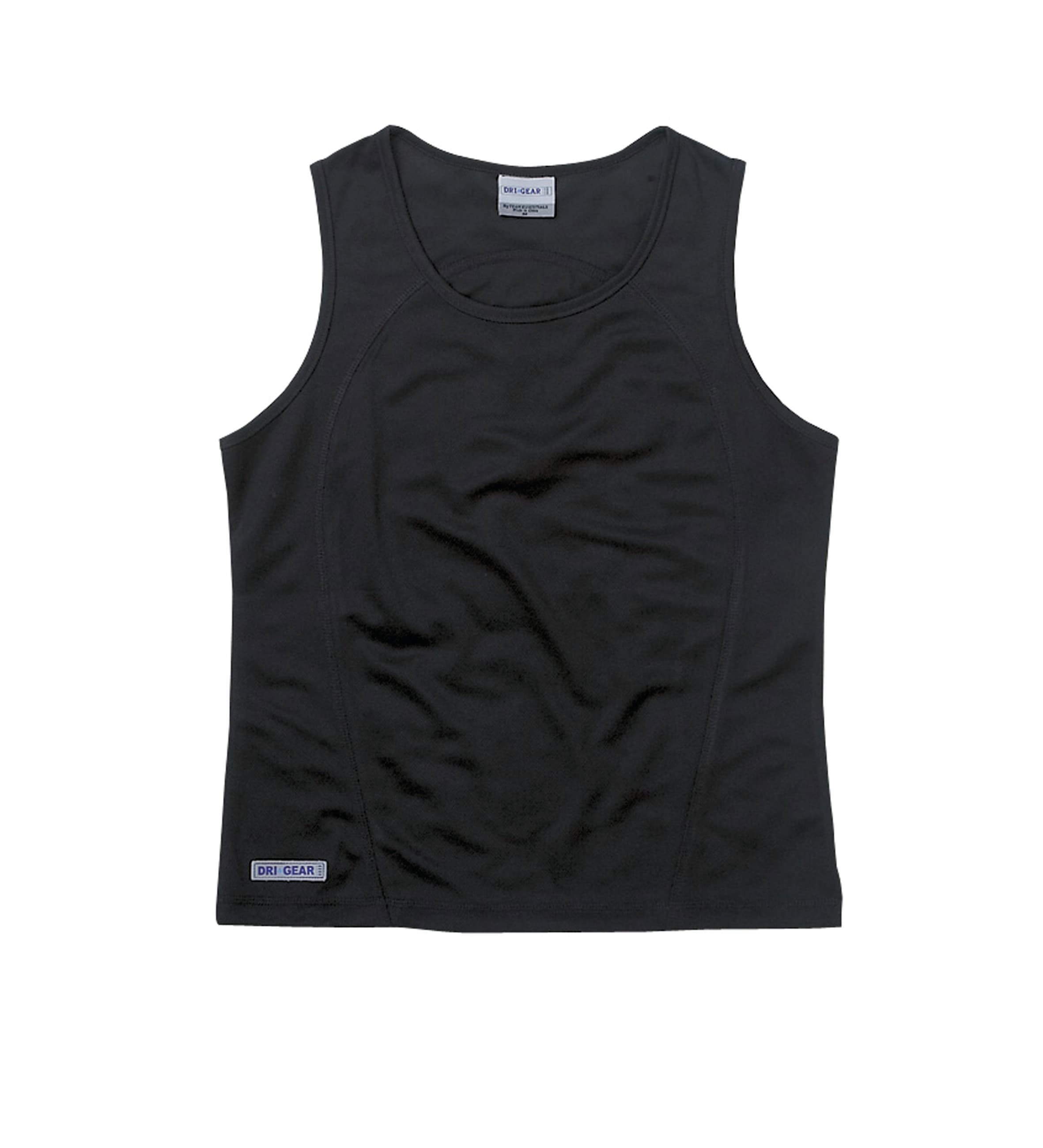 Dri Gear Plain Singlet - Womens — Black