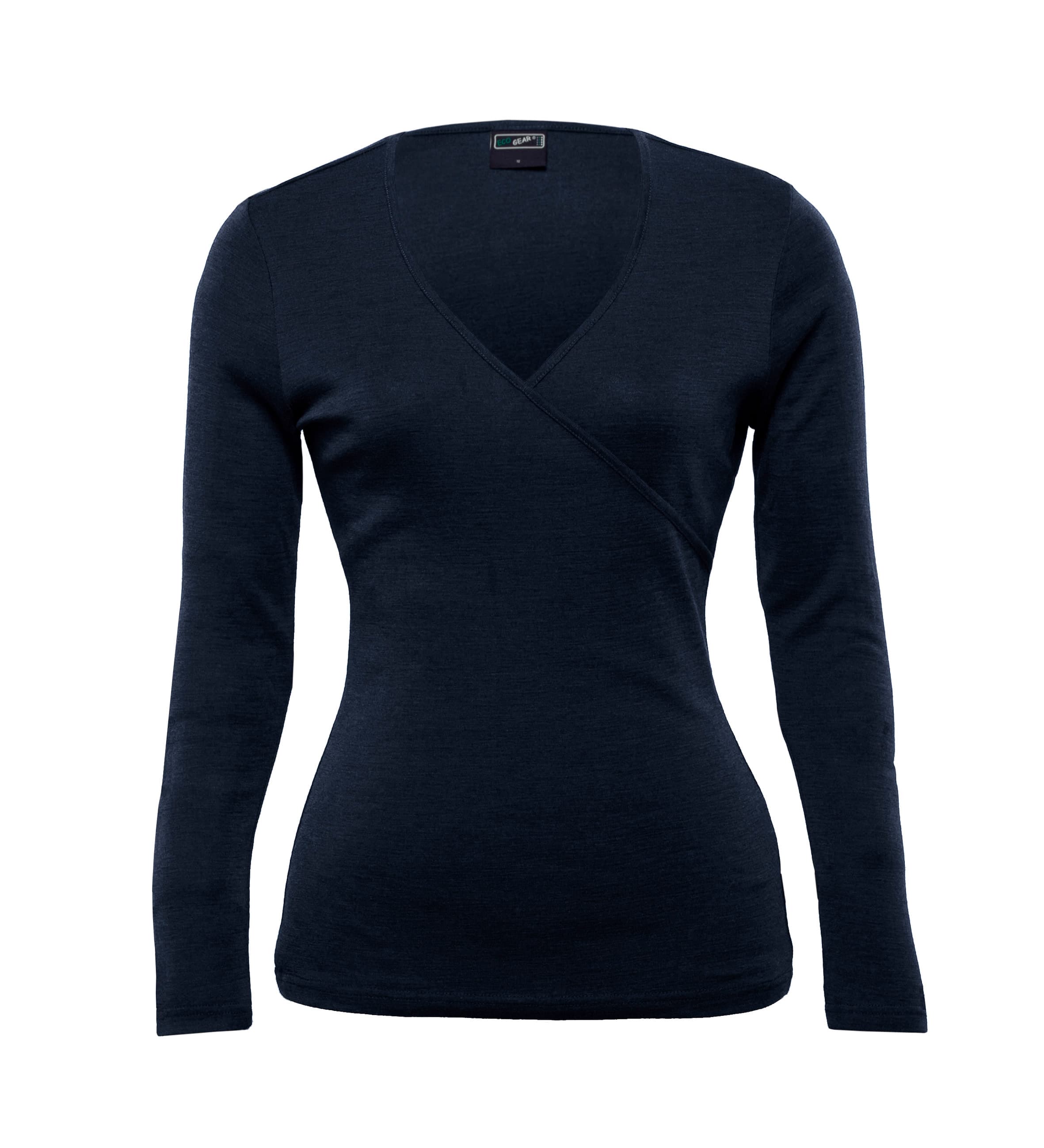 Merino Crossover Top - Womens — Black