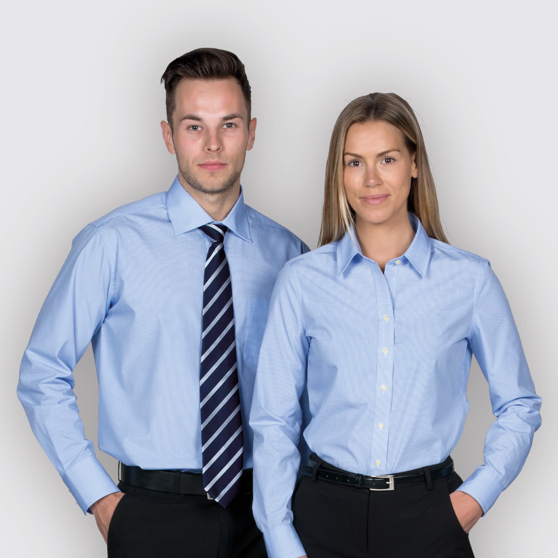 The Broadway Check Shirt - Womens — Sky/White