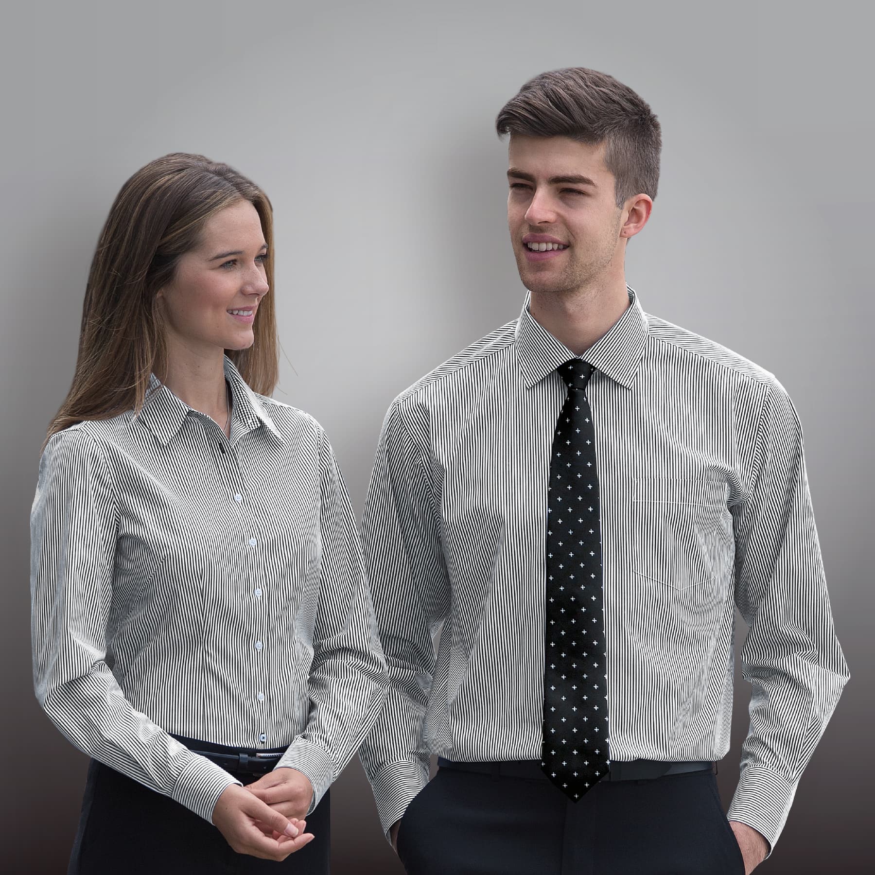 The Wynyard Stripe Shirt - Womens — Black/White