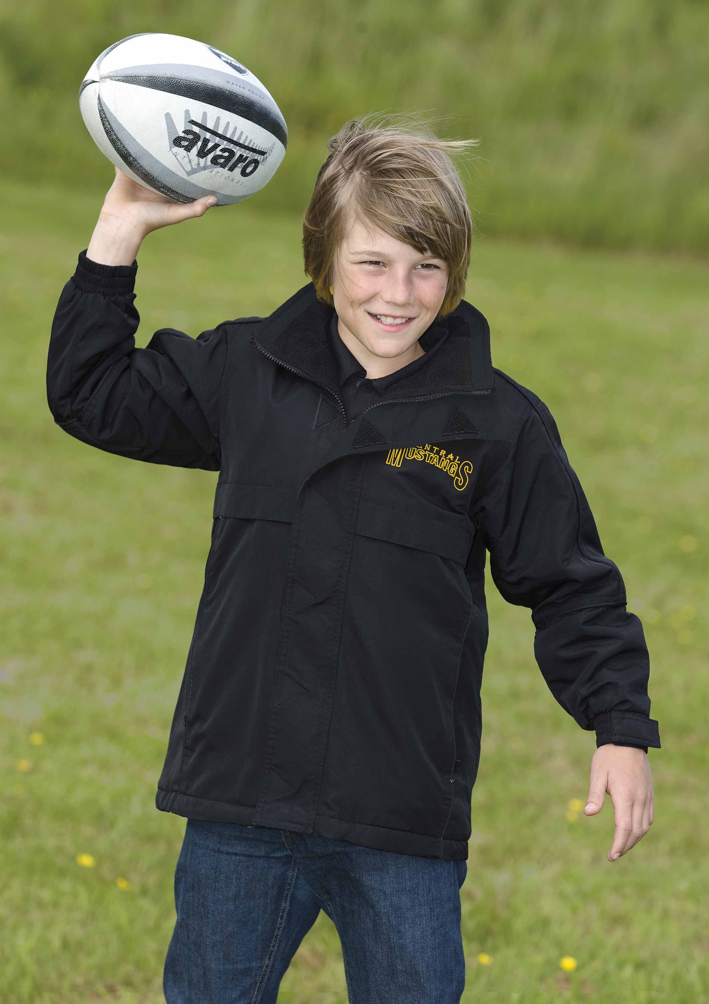 Youth Plain Basecamp Anorak — Black