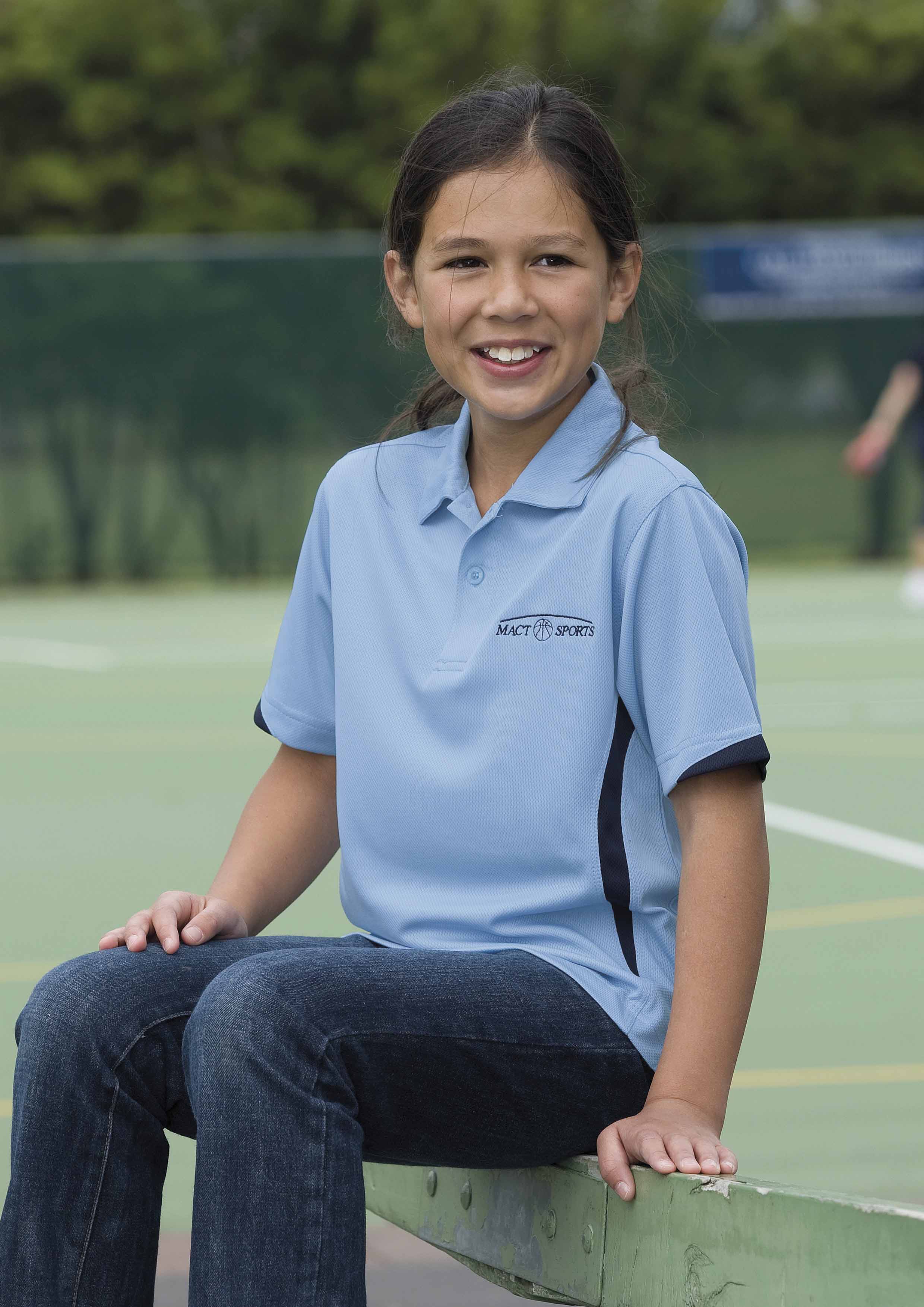 Youth Dri Gear Zone Polo — Black/Red