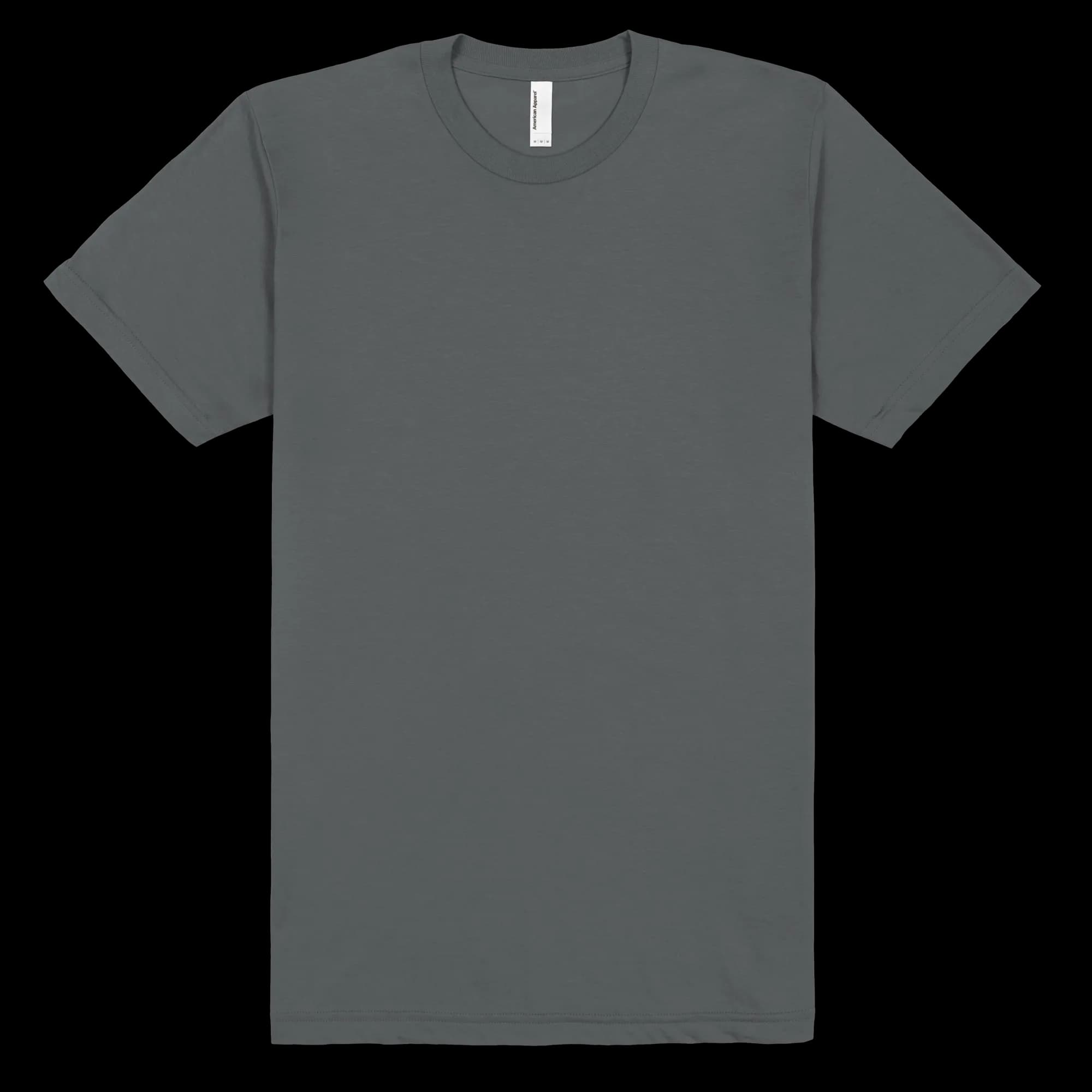 2001 American Apparel Unisex Fine Jersey Short Sleeve T-Shirt — Asphalt