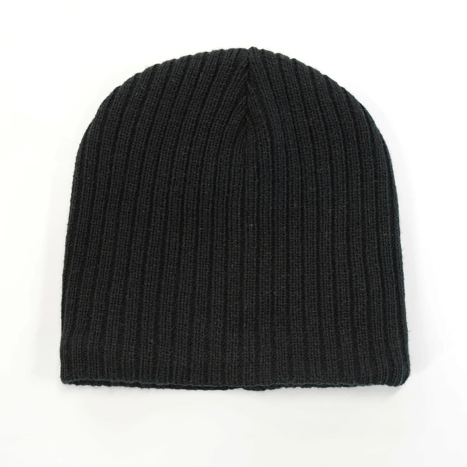 B003 Headwear24 Cable Knit Fleece Beanie — Black