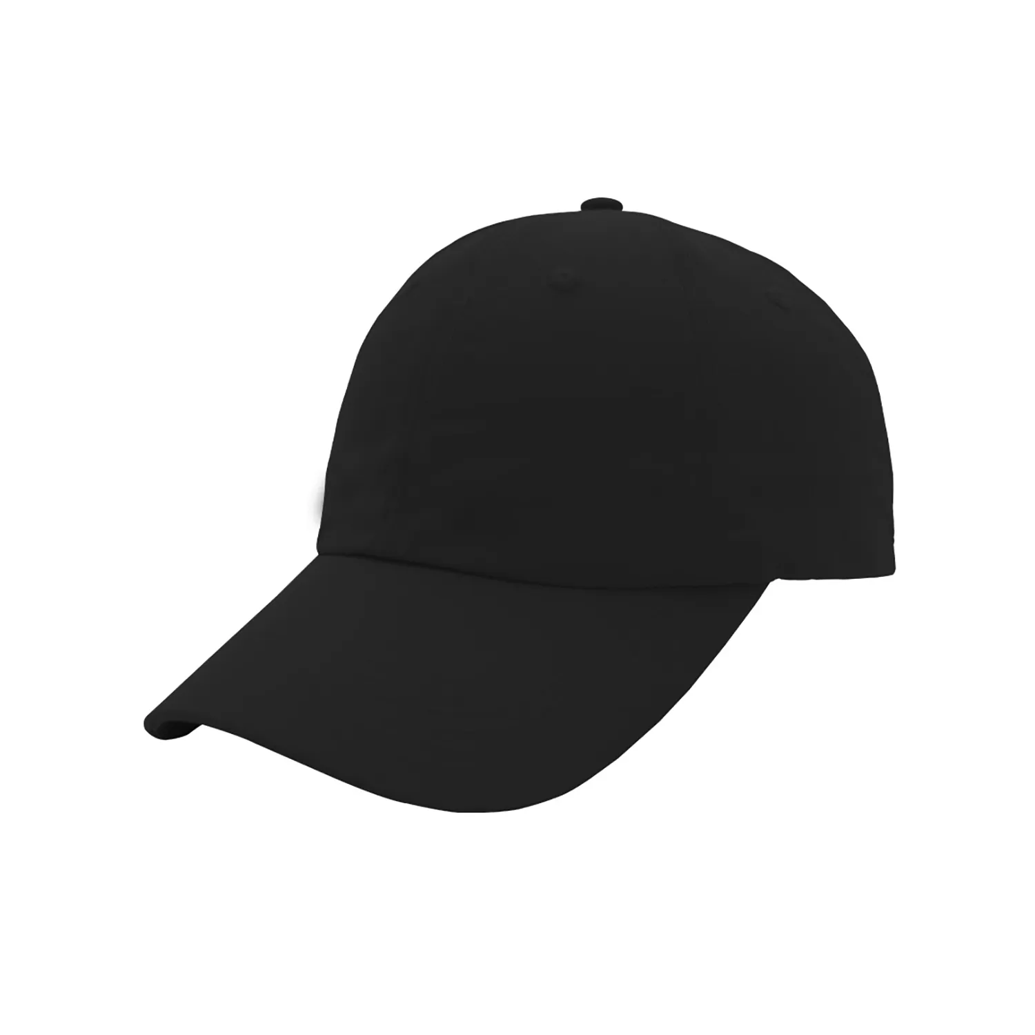 F23600 Headwear24 Crushed Nylon 6 Panel Cap — Black