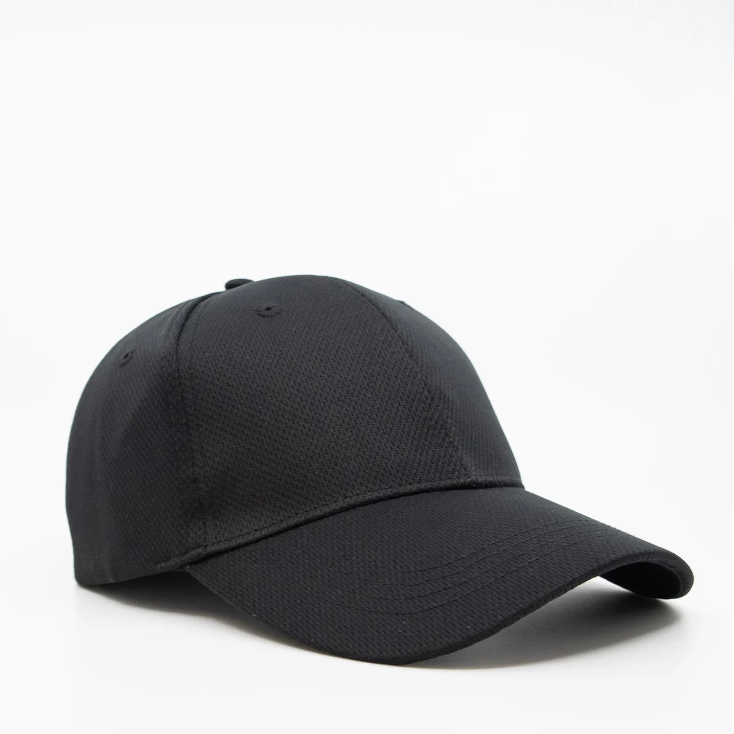 S16052 Headwear24 Athlete 6 Panel Cap — Black