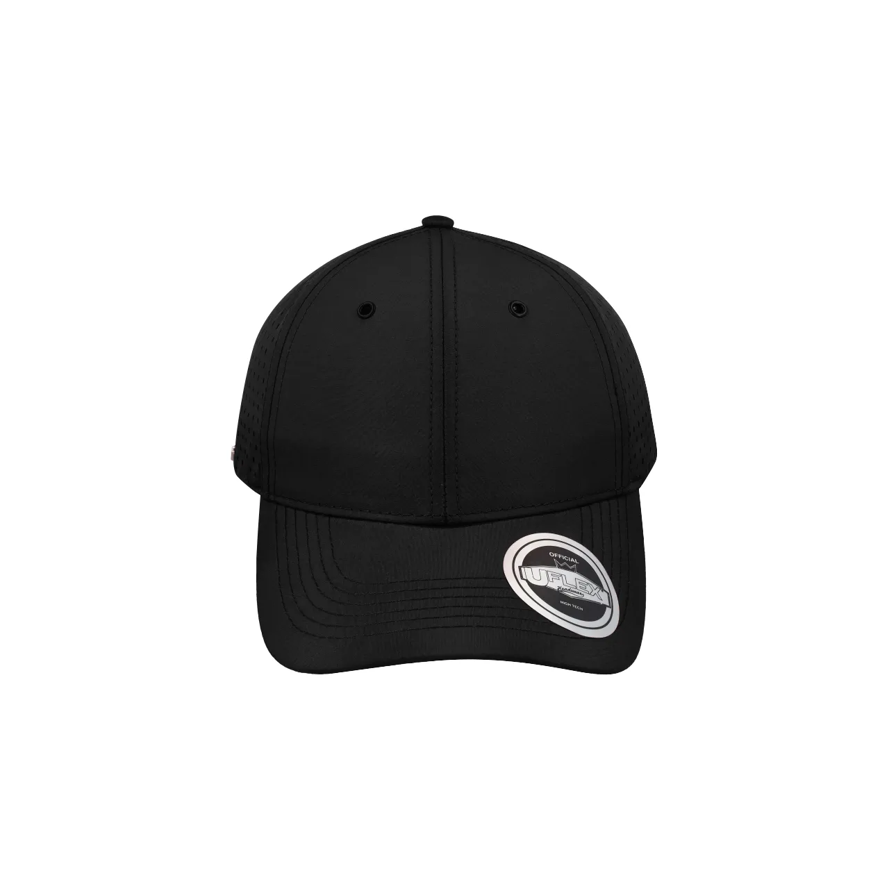 U15618 UFlex Adults High Tech Curved Peak Snapback — Black