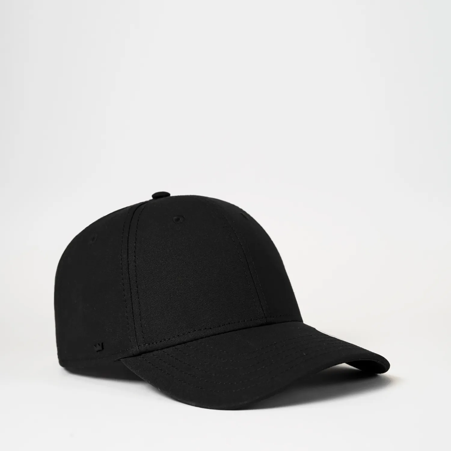 U20608RC 6 Panel Recycled Cotton Baseball Cap — Black