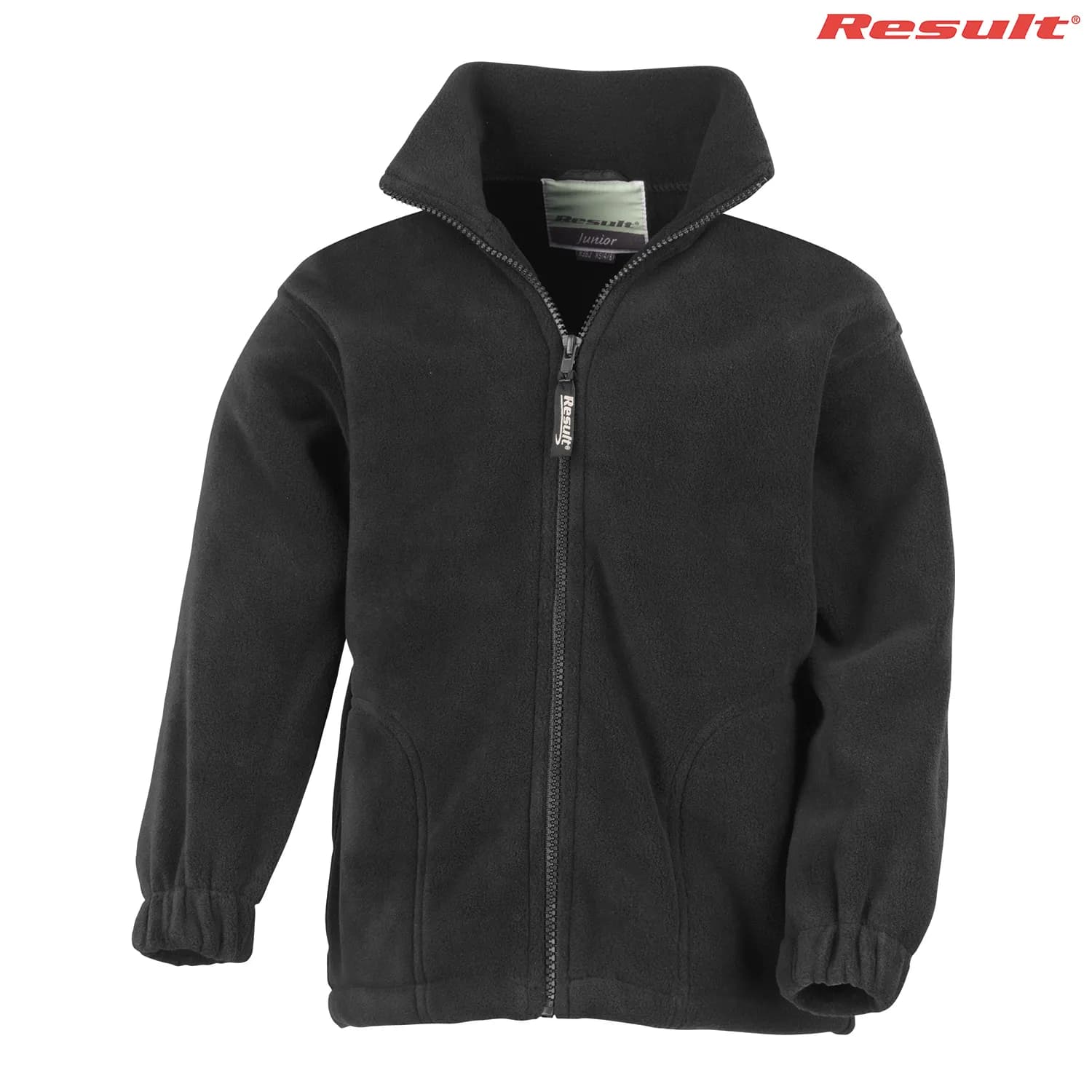 R036B Result Youth Polartherm Full Zip Top — Black
