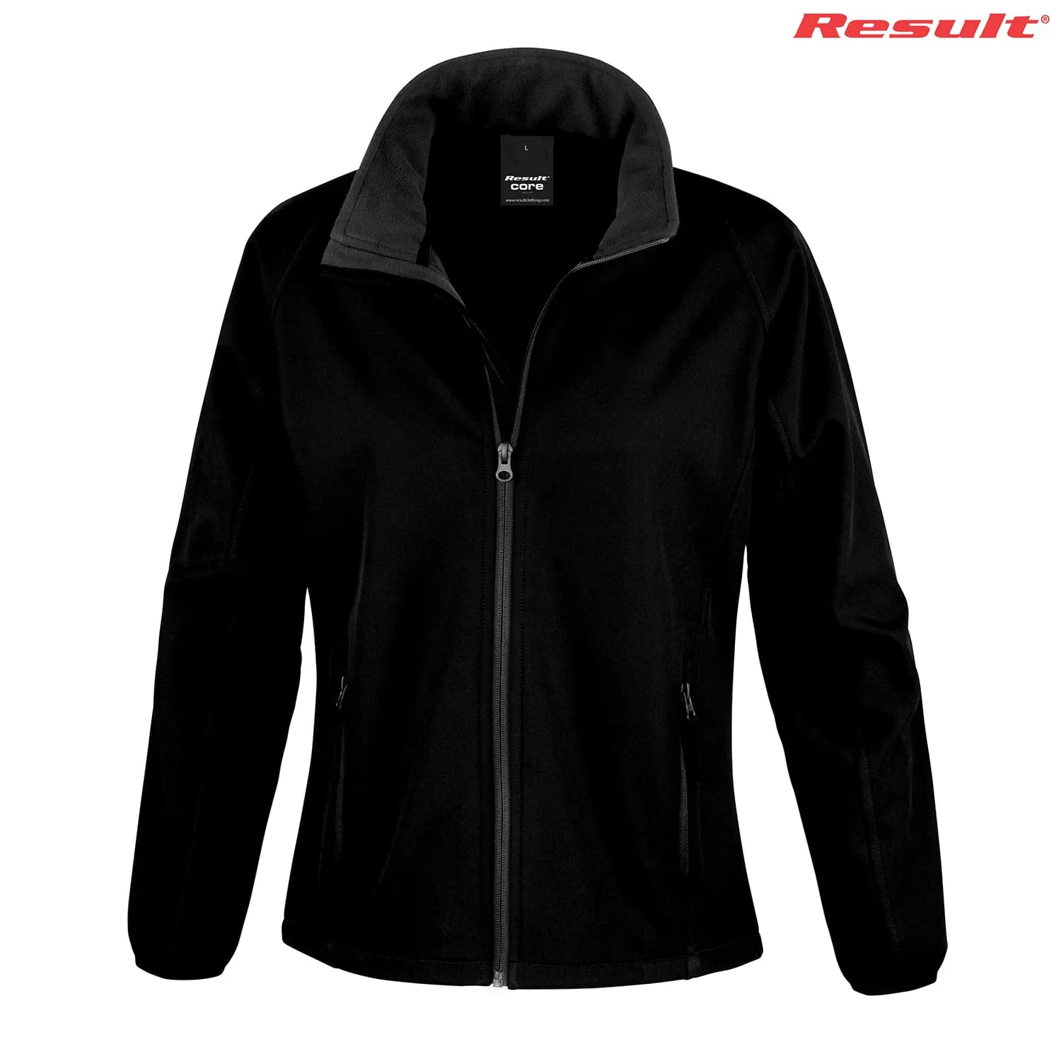 R231F/R901F Result Ladies Printable Softshell Jacket — Black