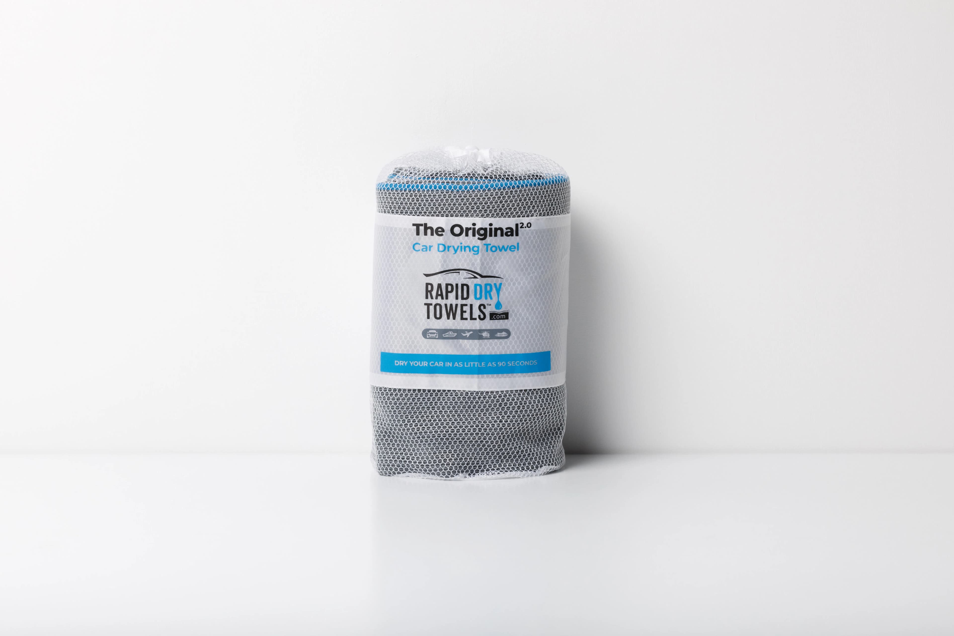 Rapid Dry The Original 2.0 Car Drying Towel (150x75cm) — Grey/Blue