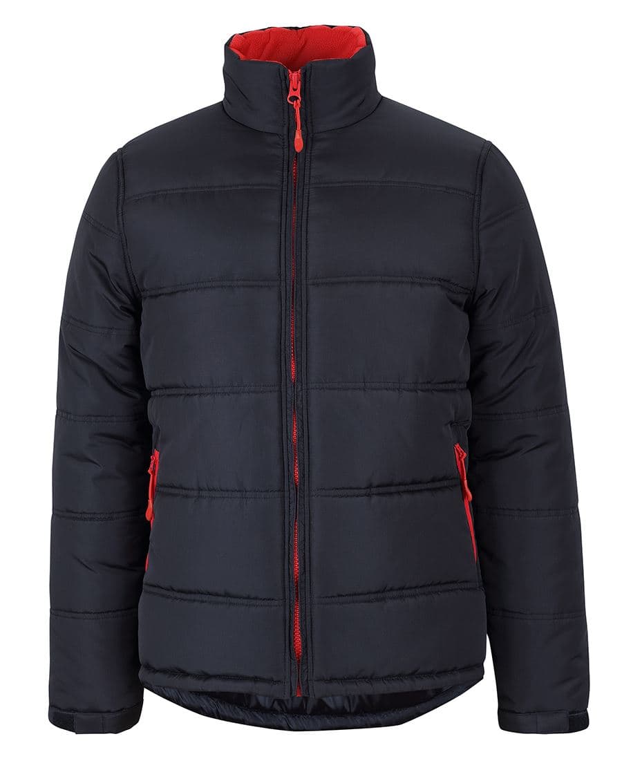 JB's PUFFER CONTRAST JACKET BLACK/RED-2XS — Black/Red