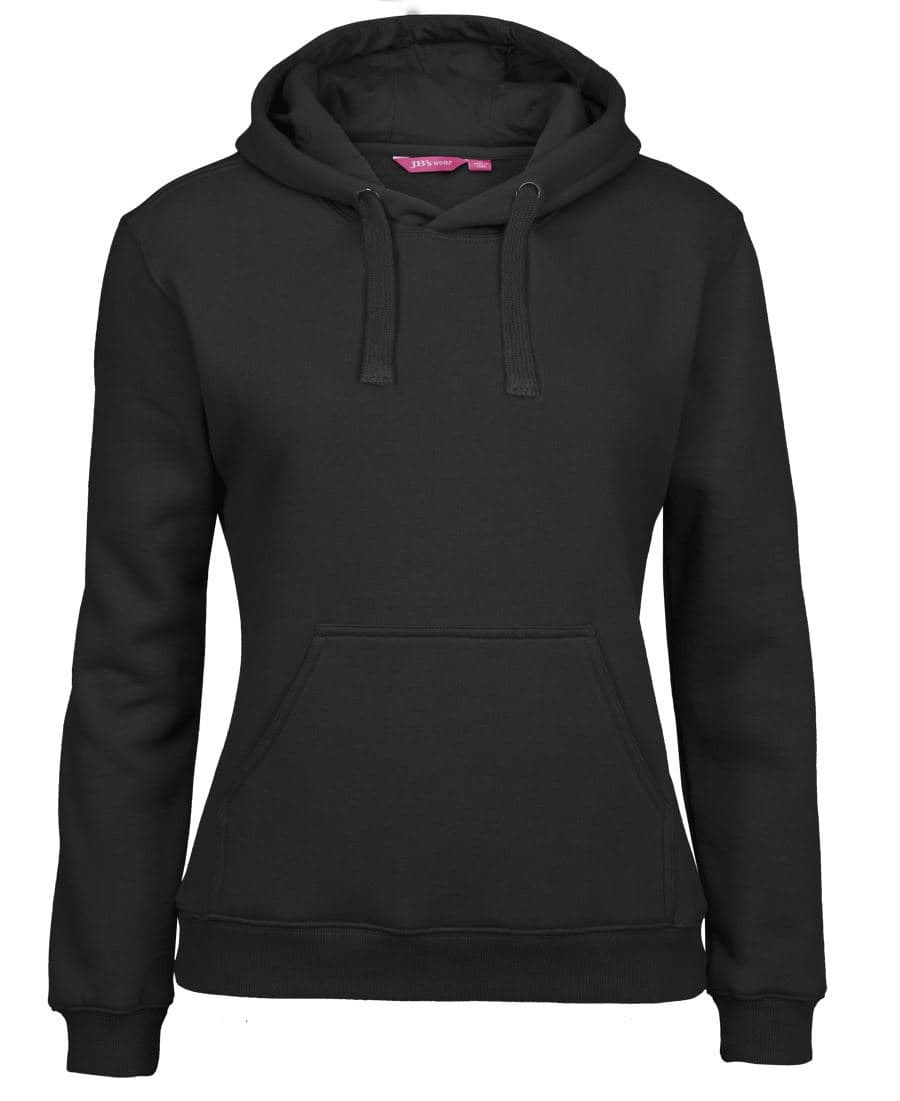 JB's LADIES FLEECY HOODIE — Black