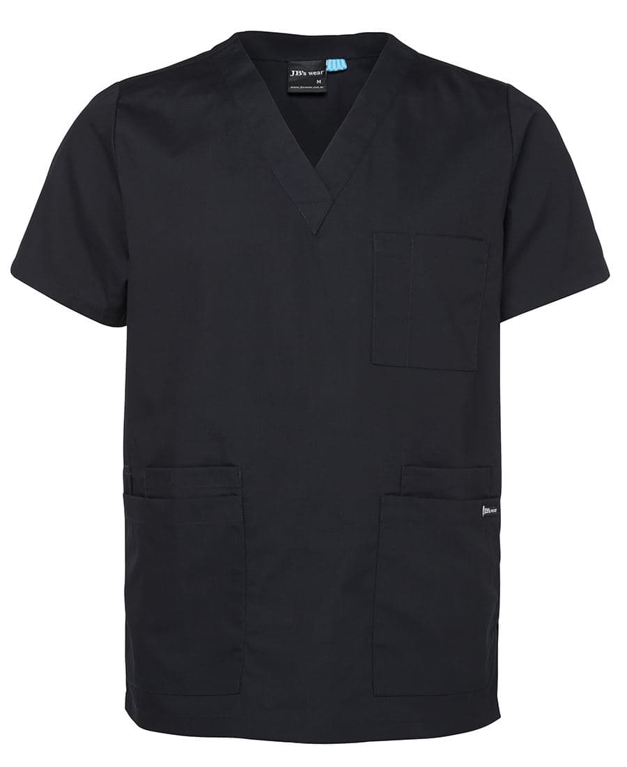 JB's UNISEX SCRUBS TOP — Black