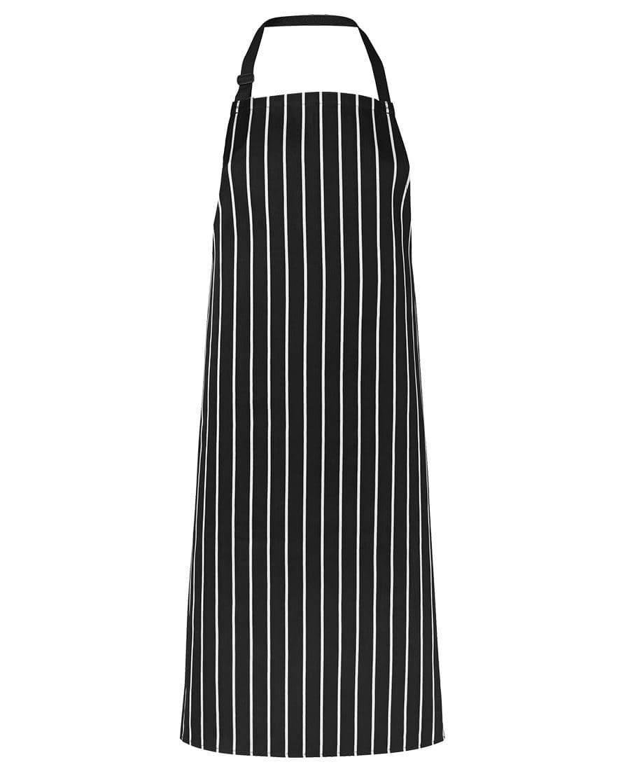 JB's BIB STRIPED WITHOUT POCKET — Black/White