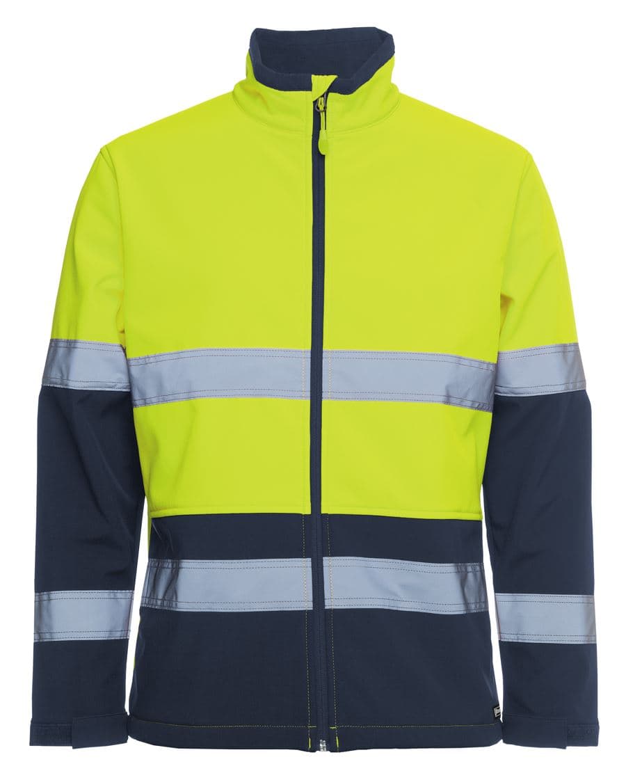 JB's HV (D+N) THREE LAYER SOFTSHELL JACKET LIME/NAVY-XS — Lime/Navy