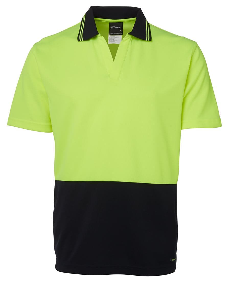 JB's HV 4602.1 S/S NON BUTTON POLO — Lime/Navy