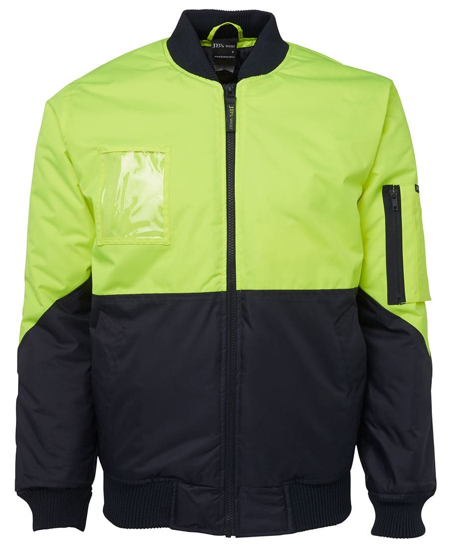 JB's HI VIS FLYING JACKET — Lime/Navy