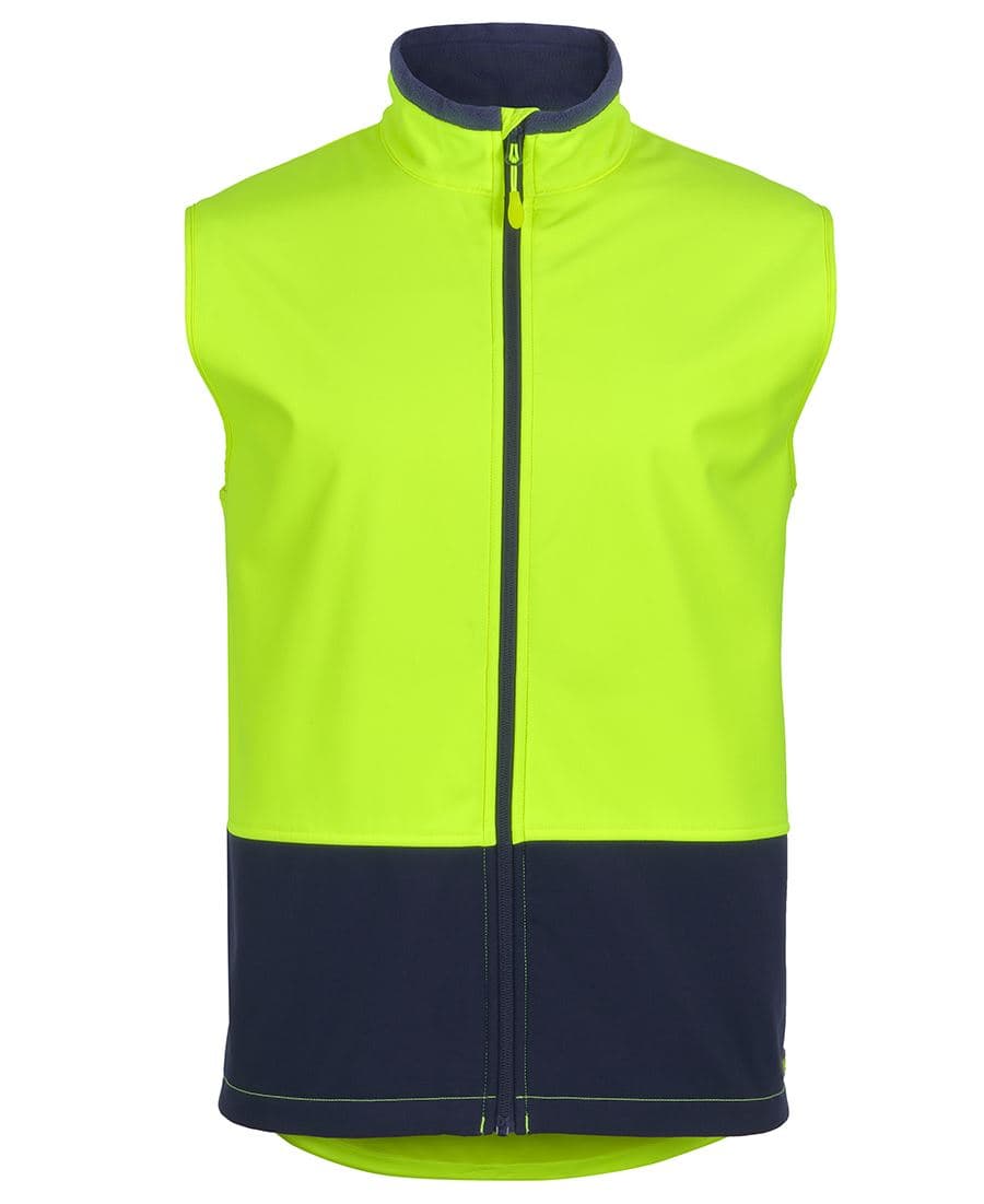 JB's HV THREE LAYER SOFTSHELL VEST — Lime/Navy