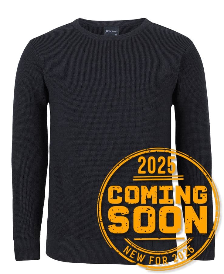 JB's CHUNKY CREW NECK JUMPER — Black