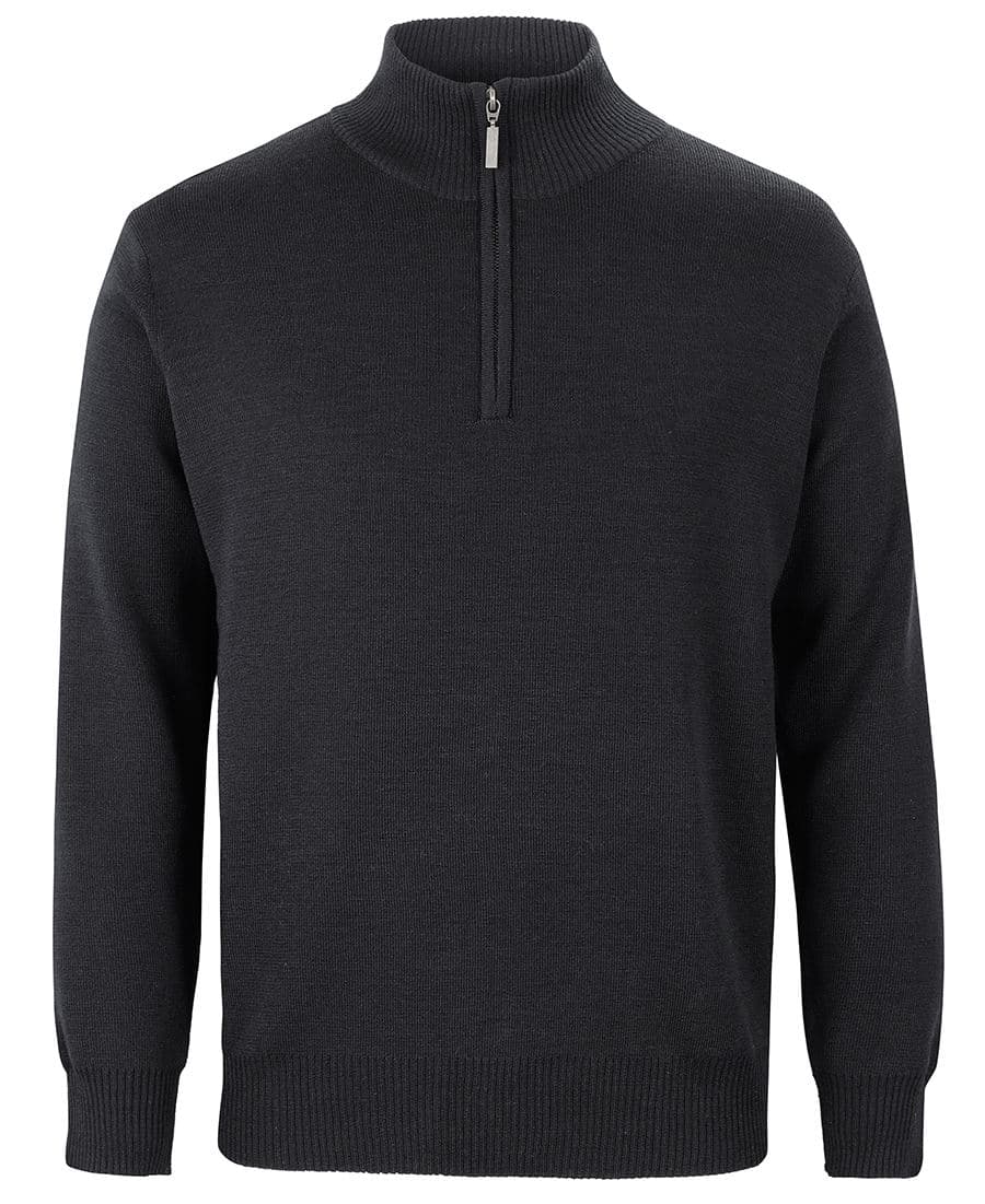 JB's MENS CORPORATE 1/2 ZIP JUMPER — Black