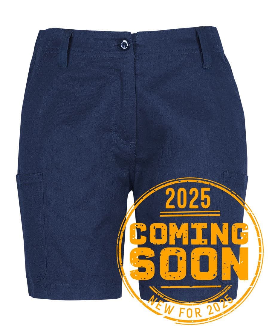 JB's LADIES MULTI POCKET STRETCH TWILL SHORT NAVY-06 — Navy