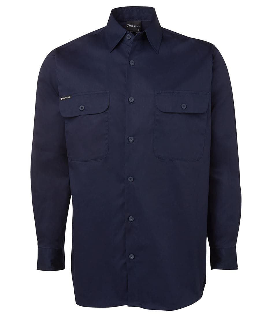 JB's L/S 150G WORK SHIRT NAVY-2XS — Navy