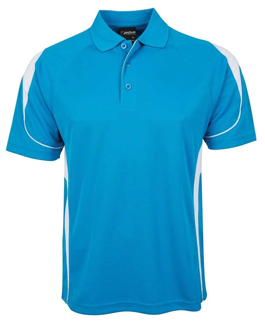 PDM BELL POLO — Aqua/White