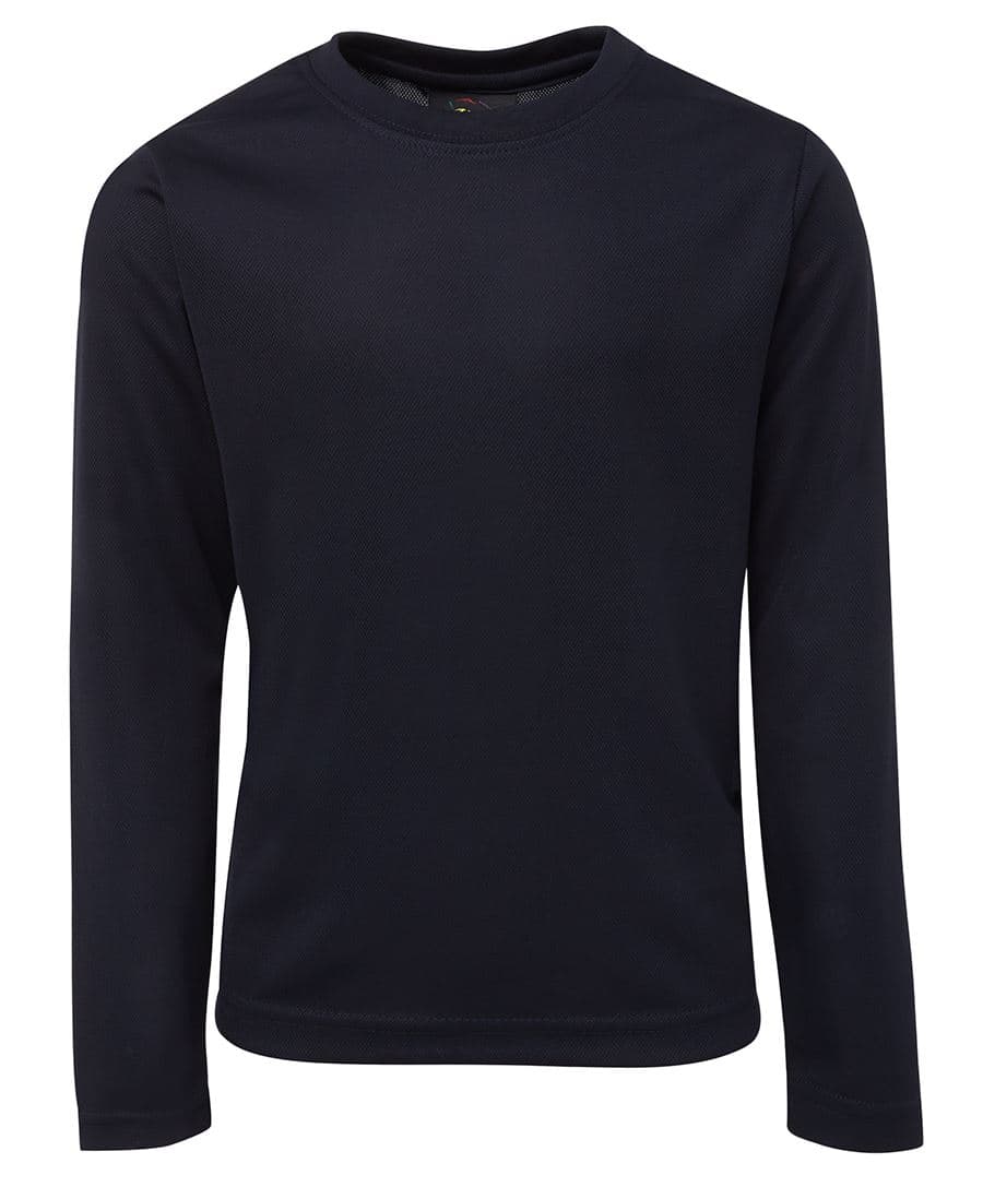 PODIUM L/S POLY TEE — Navy