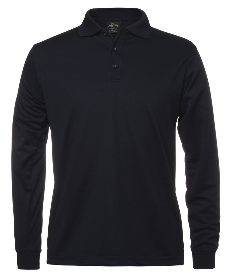 PODIUM L/S POLY POLO NAVY-S — Navy