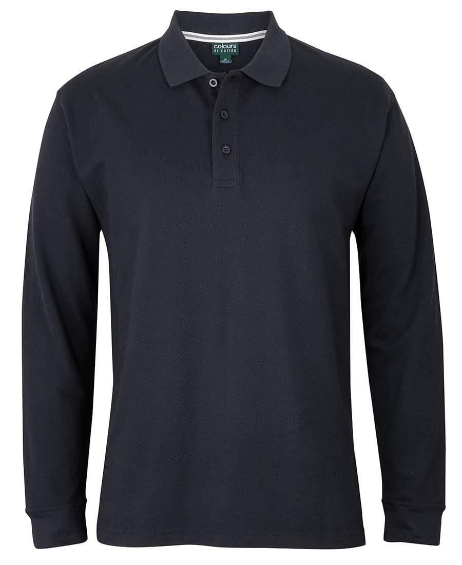 C of C L/S PIQUE POLO — Black