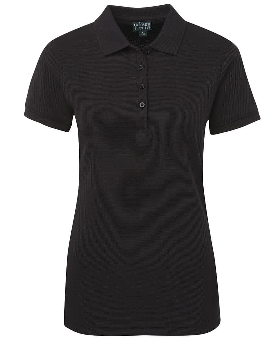 C of C LADIES OTTOMAN POLO BLACK -06 — Black