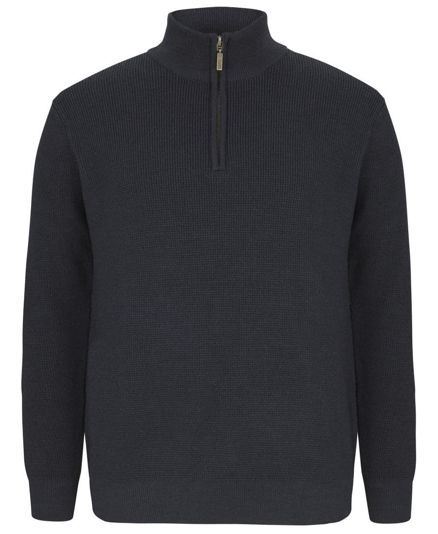 JB's CHUNKY 1/2 ZIP JUMPER — Black