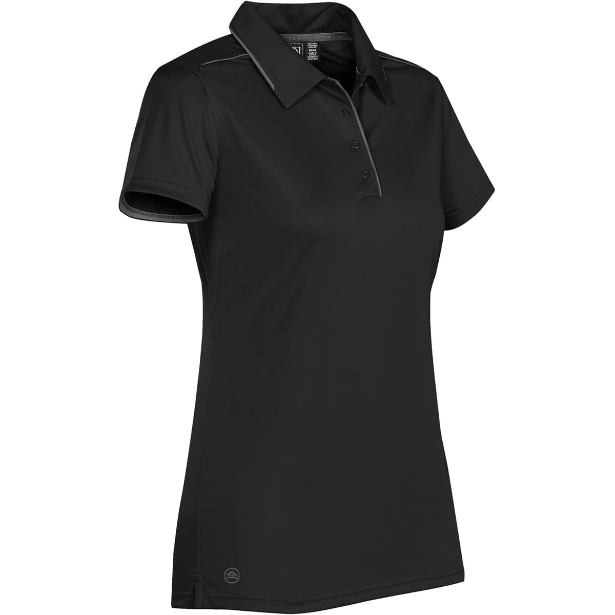 WOMEN'S INERTIA SPORT POLO — Black,Graphite