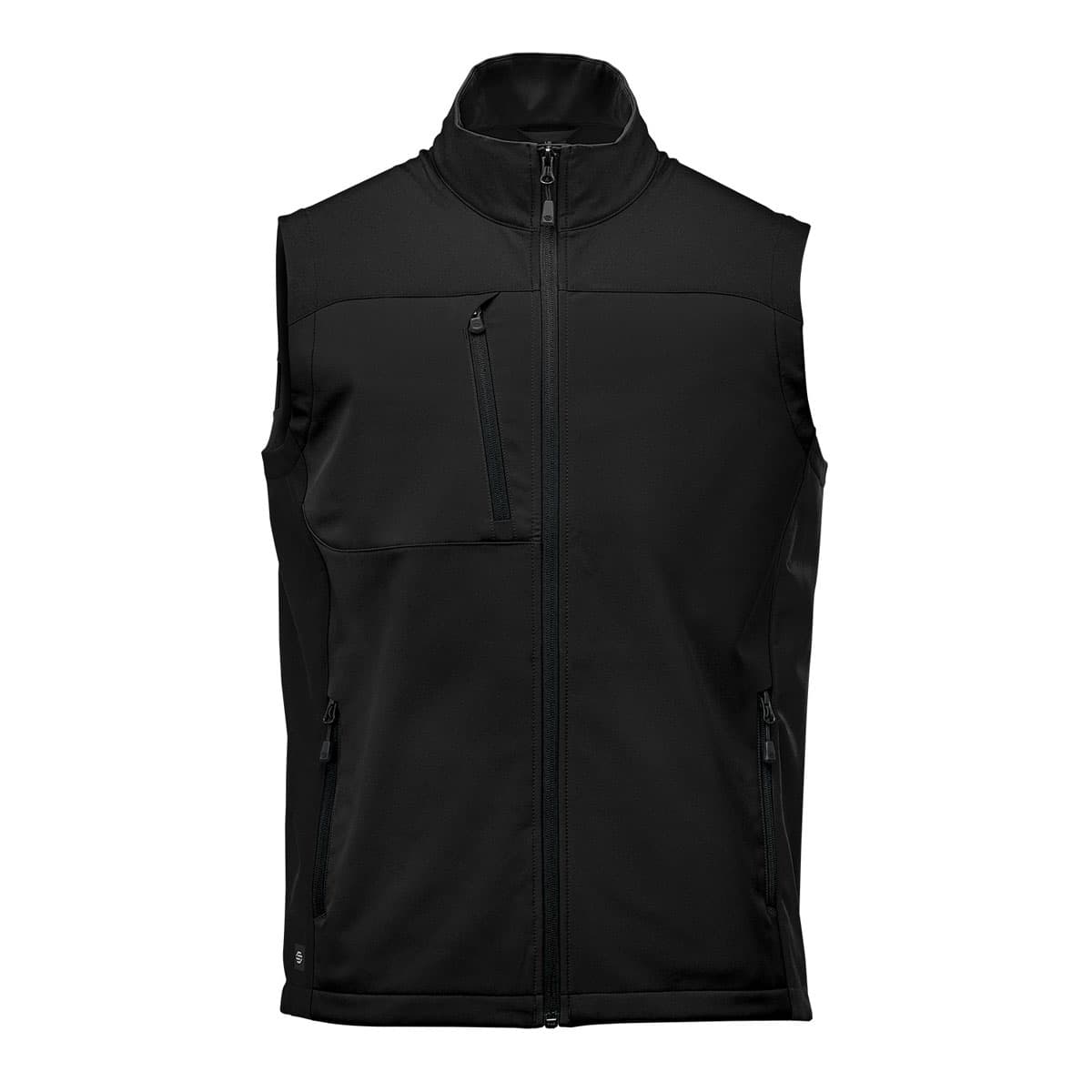 MENS CASCADE SOFTSHELL VEST — Black,Black